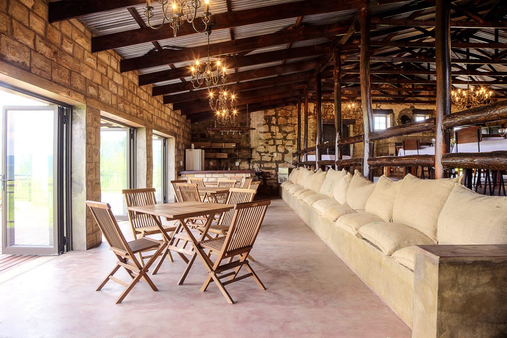 Side and Bar Area That Leads to the deck Inside the Shed